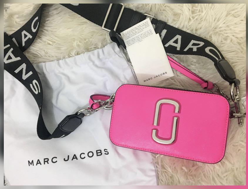 Marc Jacob's Snapshot Crossbody Bag In HOT PINK