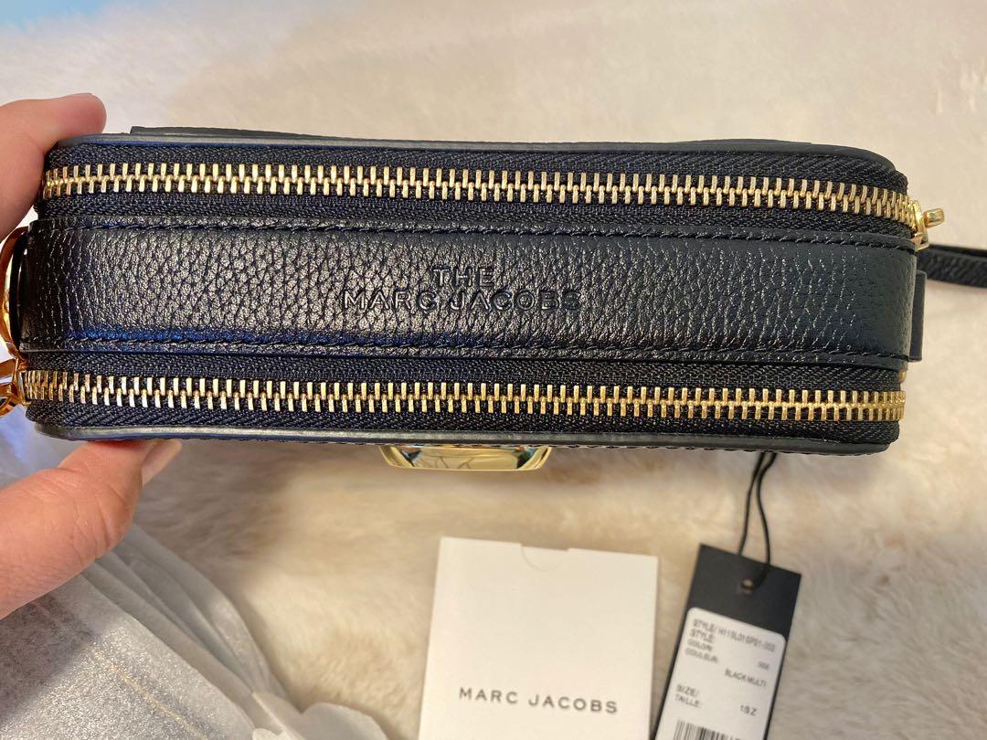 MARC JACOBS SNAPSHOT Small Camera Bag The New Black Gilded 100