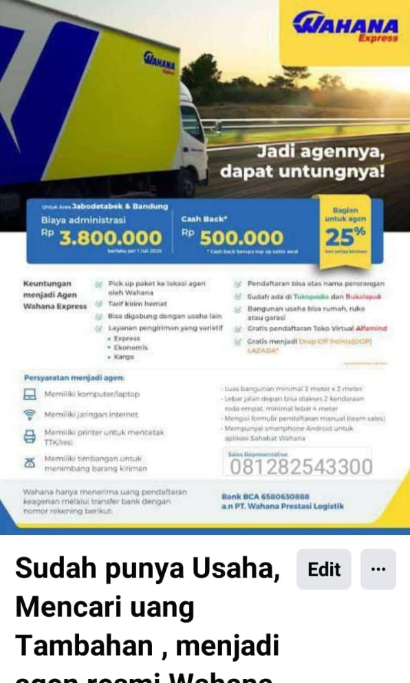 Menjadi agen Wahana Express