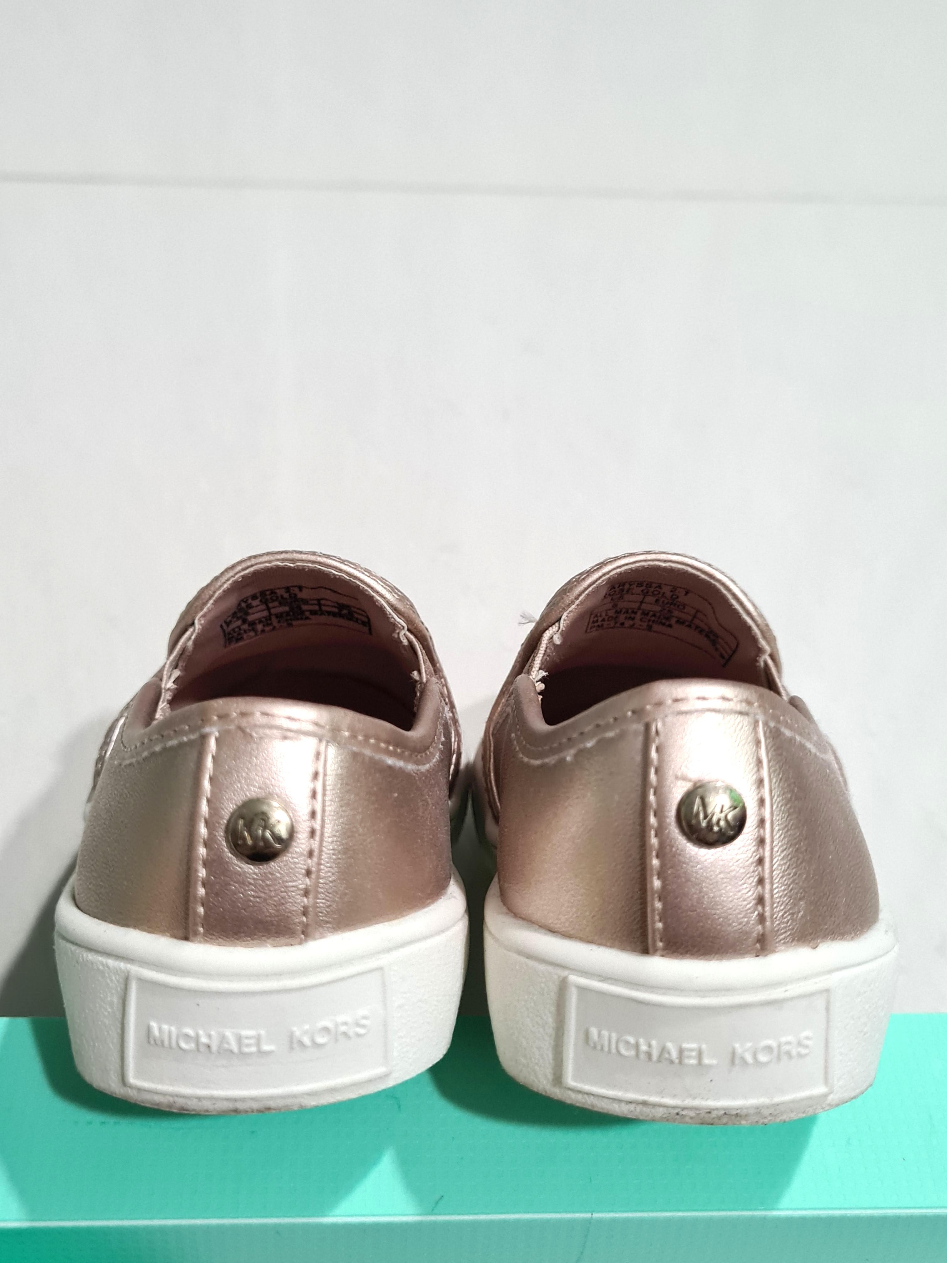 Michael kors rose gold slip on sneakers discount