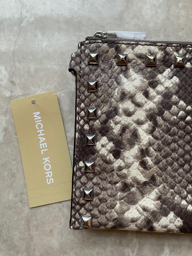 Michael kors snakeskin clutch sale