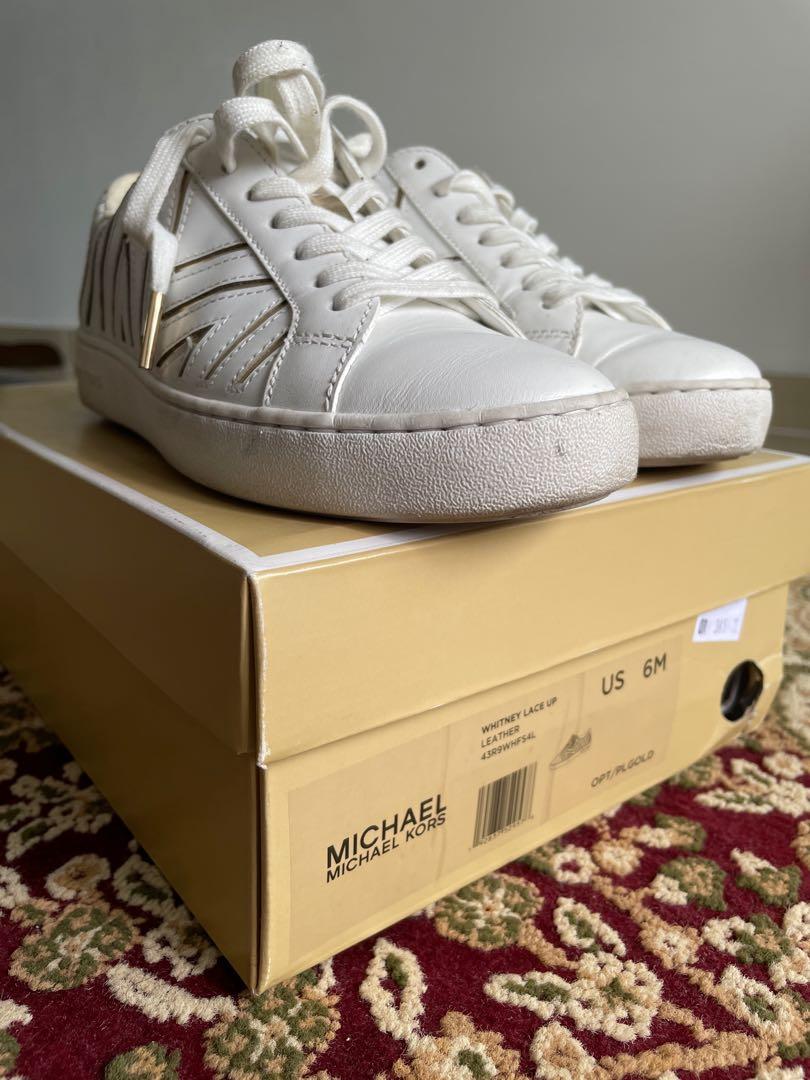 Size US 6 M Michael Kors Whitney Lace Up for Women White