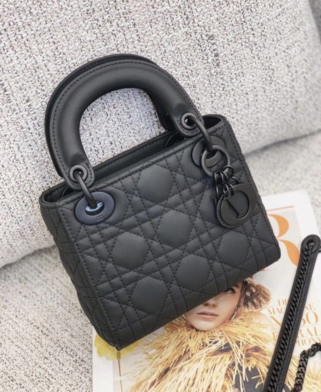 Mini Lady Dior Bag Black Ultramatte