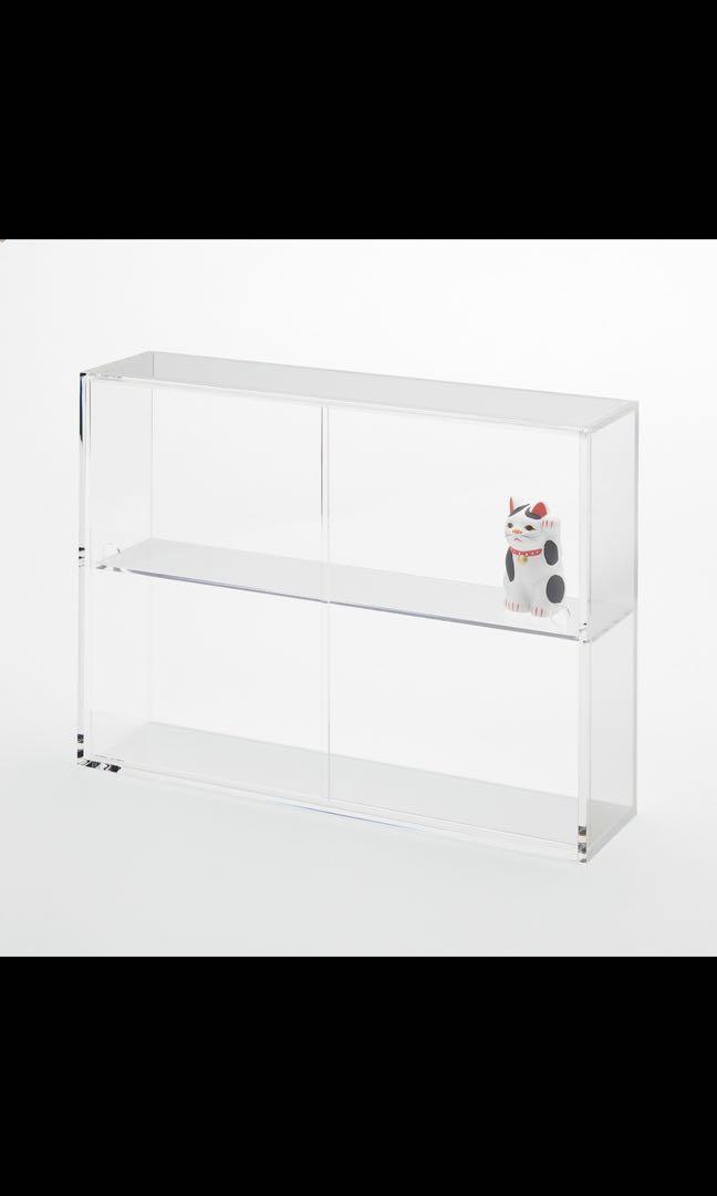 MUJI Acrylic Display Case with Sliding Doors, Furniture & Home Living