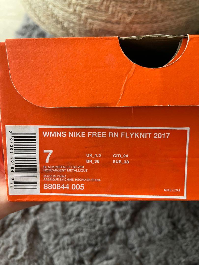 Nike free run flyknit argent online