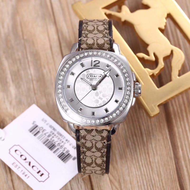 Original 100% Coach Watch Women Leather Printed