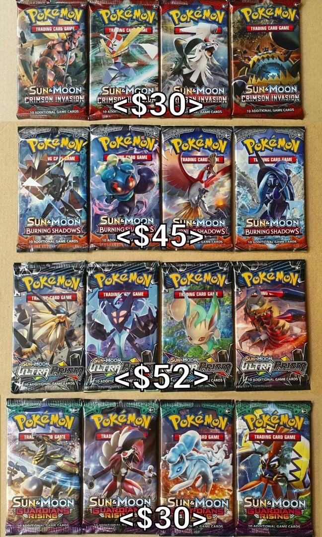 Pokemon pokmon sun and moon xy booster packs sealed pack art, Hobbies &  Toys, Toys & Games on Carousell