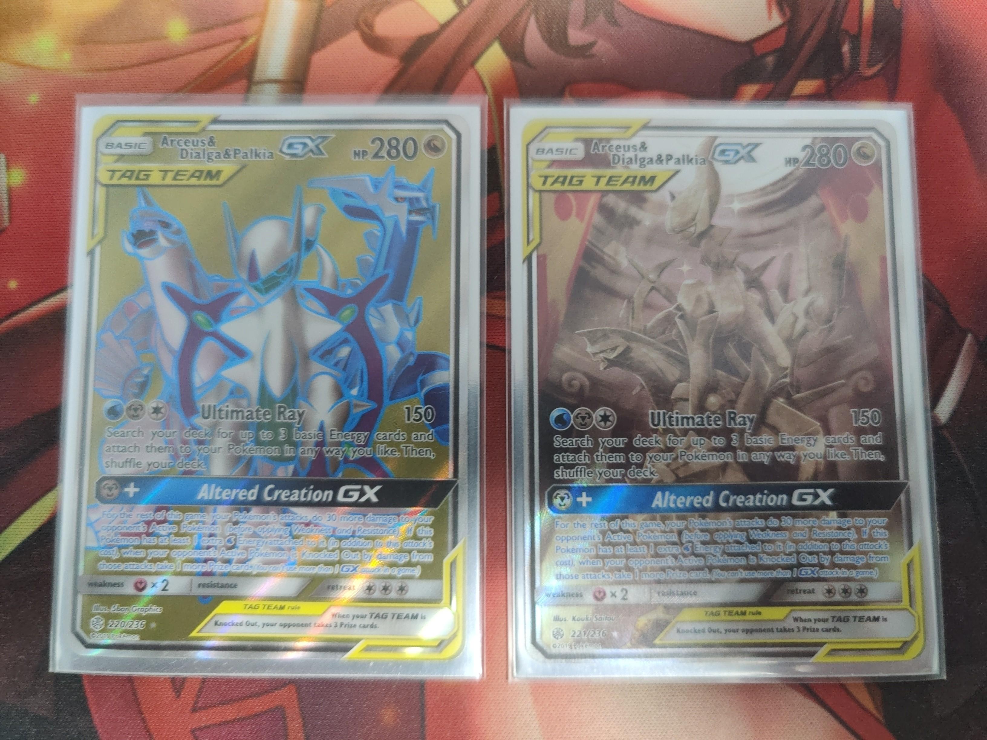 team arceus pokemon card 2019 Pokémon Sun & Moon Arceus Dialga Palkia GX #156 Cosmic Eclipse PSA 9 main image 0