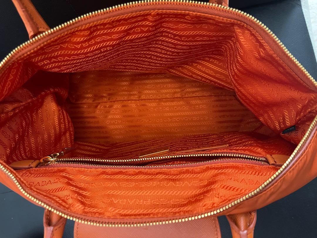 Prada Cahier Shoulder Bag In Papaya
