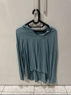 Rayon blouse in blue