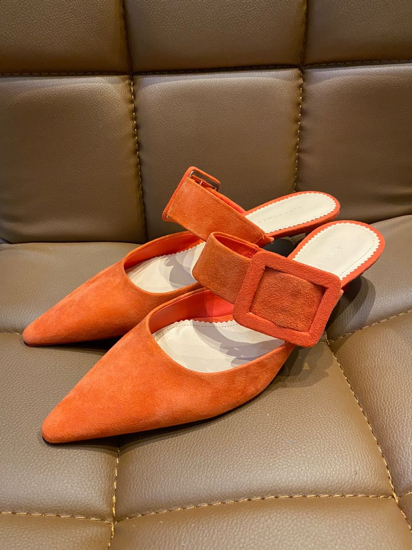 zara red kitten heels