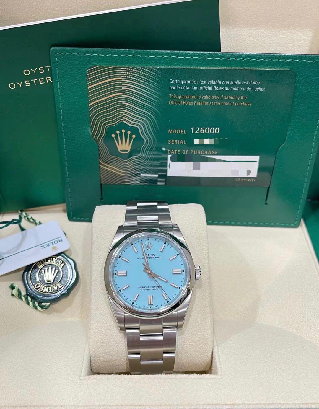 Rolex Oyster Perpetual Tiffany Blue 36MM, Luxury, Watches on Carousell