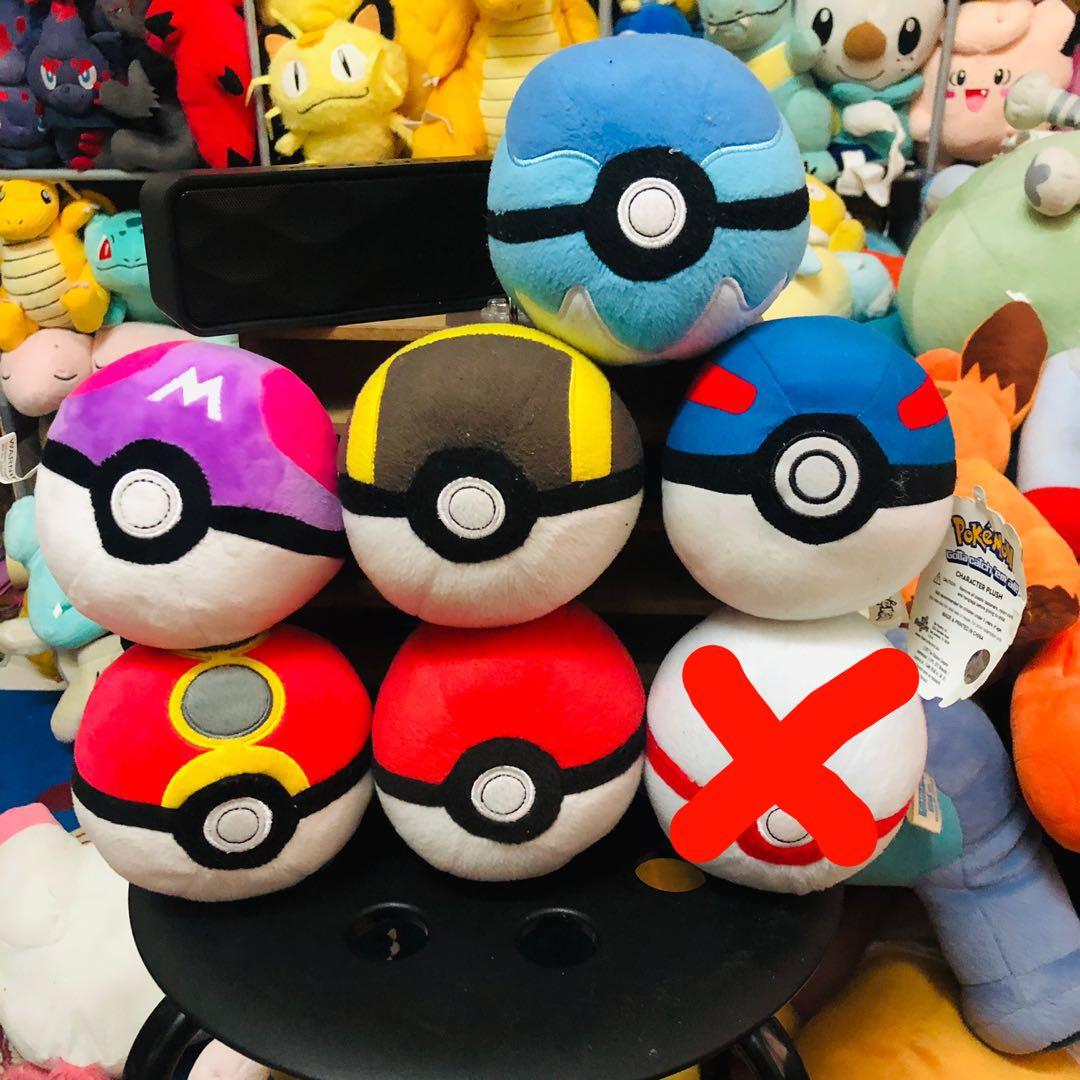 Set of 6 Pokeball of Pokemon plush Hobbies Toys Collectibles