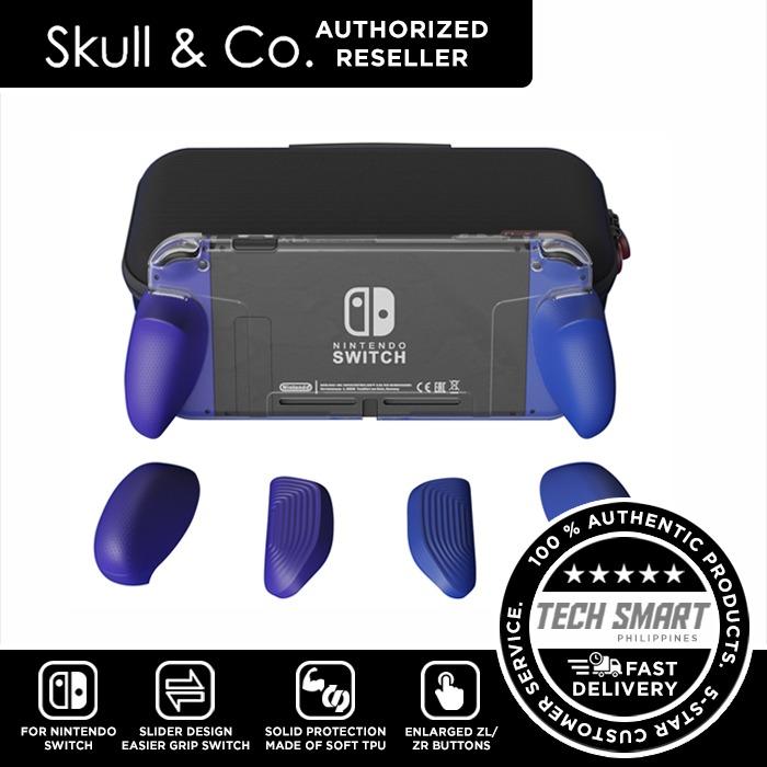 Skull & Co. GripCase Crystal Bundle: Ergonomic Grip Protective Case for Nintendo Switch (Category: Nintendo) located in Manila. Submitted by techsmartph (Listing ID 1066237407, Image 1). Description: Message us for color availability. * A 2-in-1 accessory for your Switch: an ergonomic grip + a protective case * Sleek look, various grip colors to match your Joy-Cons * 3 pairs of interchangeable grips with a brand-new design to fit all hand sizes *