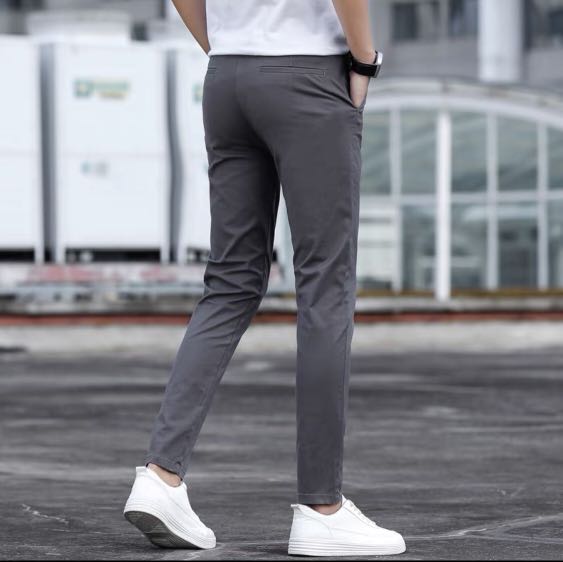 Fashion Trend Men Smart Casual Slim Fit Skinny Business Formal Party Pants  Slacks Summer Long Trousers Bottoms | Shopee Singapore