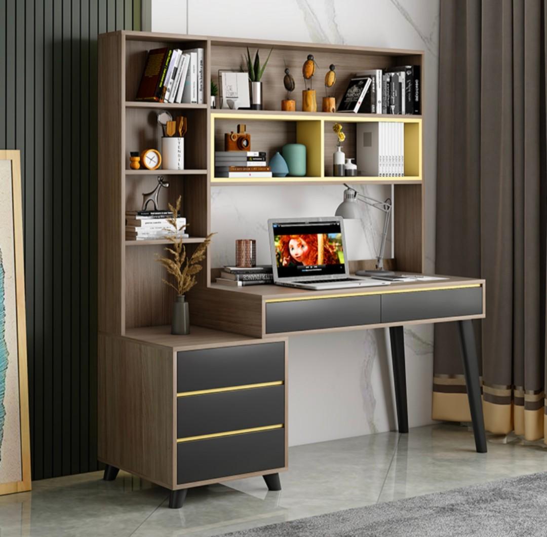 Study Table Inbuilt Study Table - Integrated Table, Furniture & Home Living, Furniture ...