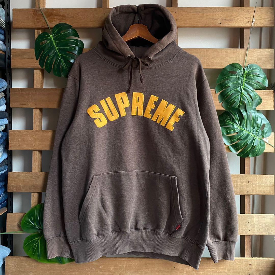 Brown supreme hoodie online