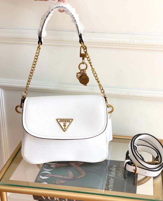 guess sling bag white