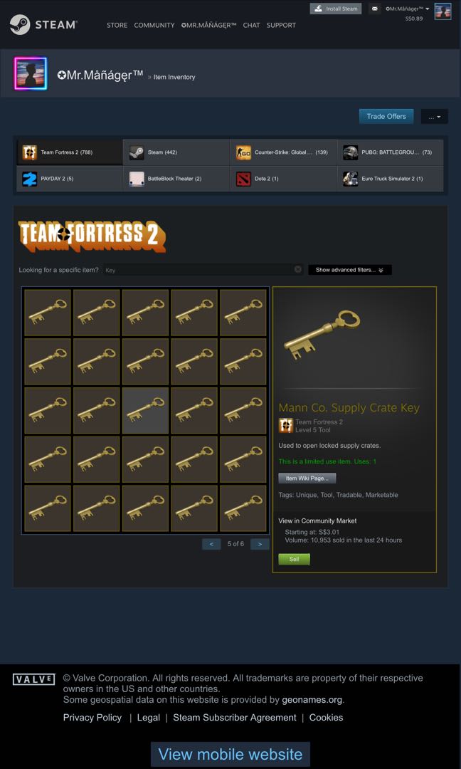 Tf2 keys (active), Video Gaming, Gaming Accessories, InGame Products