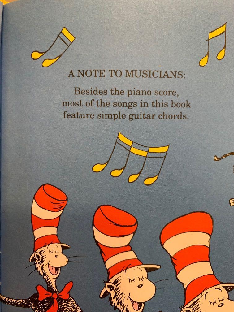 The Cat In The Hat Songbook 19 SeussSongs for Beginning Singers, Hobbies & Toys, Music & Media