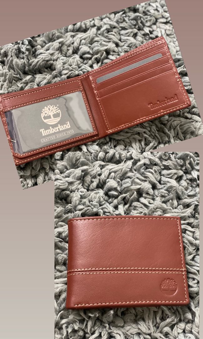 brown timberland wallet