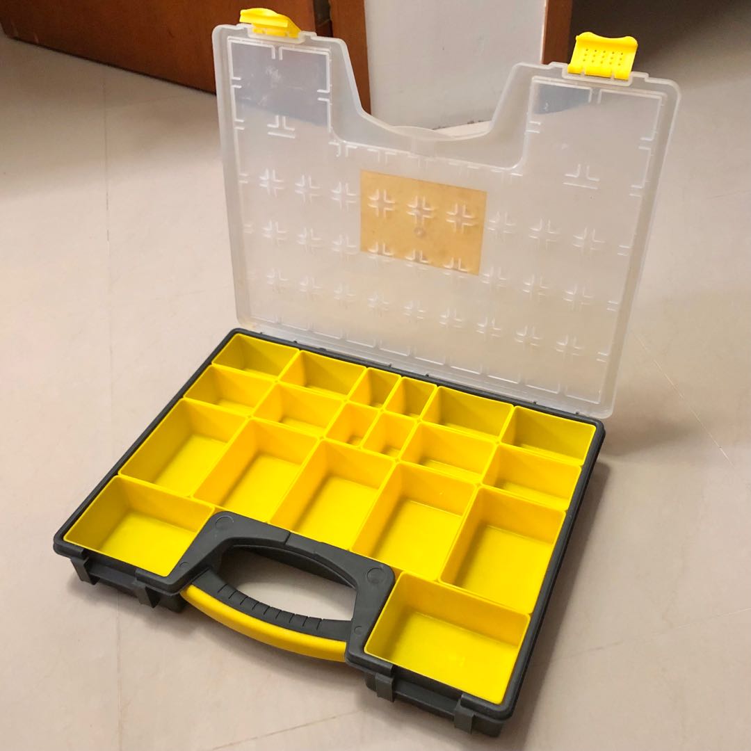Tool Box Folder Organiser with 19 Removable Compartments, Furniture ...
