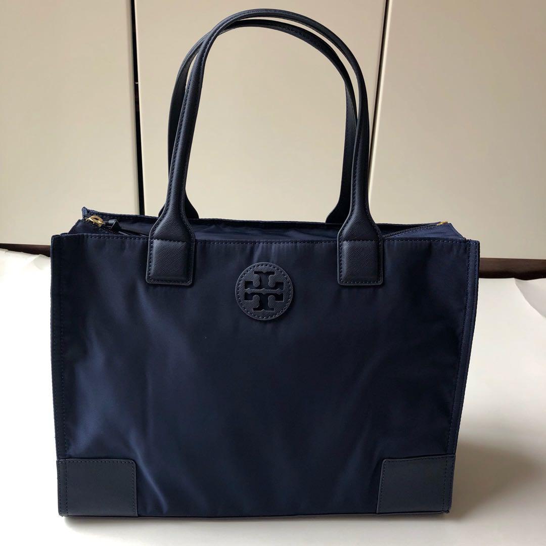 Tory Burch Ella Packable Nylon Tote Navy