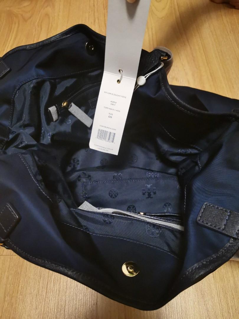 Tory Burch Nylon Slouchy Tote bag navy brand new