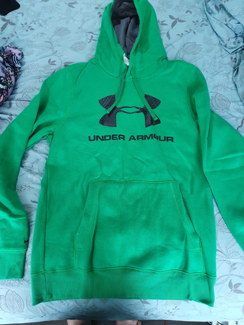 Under armour neon green hoodie store