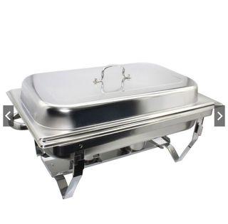 Unibest 9.5L Chafing double Dish Serving Tray & Foldable Stand