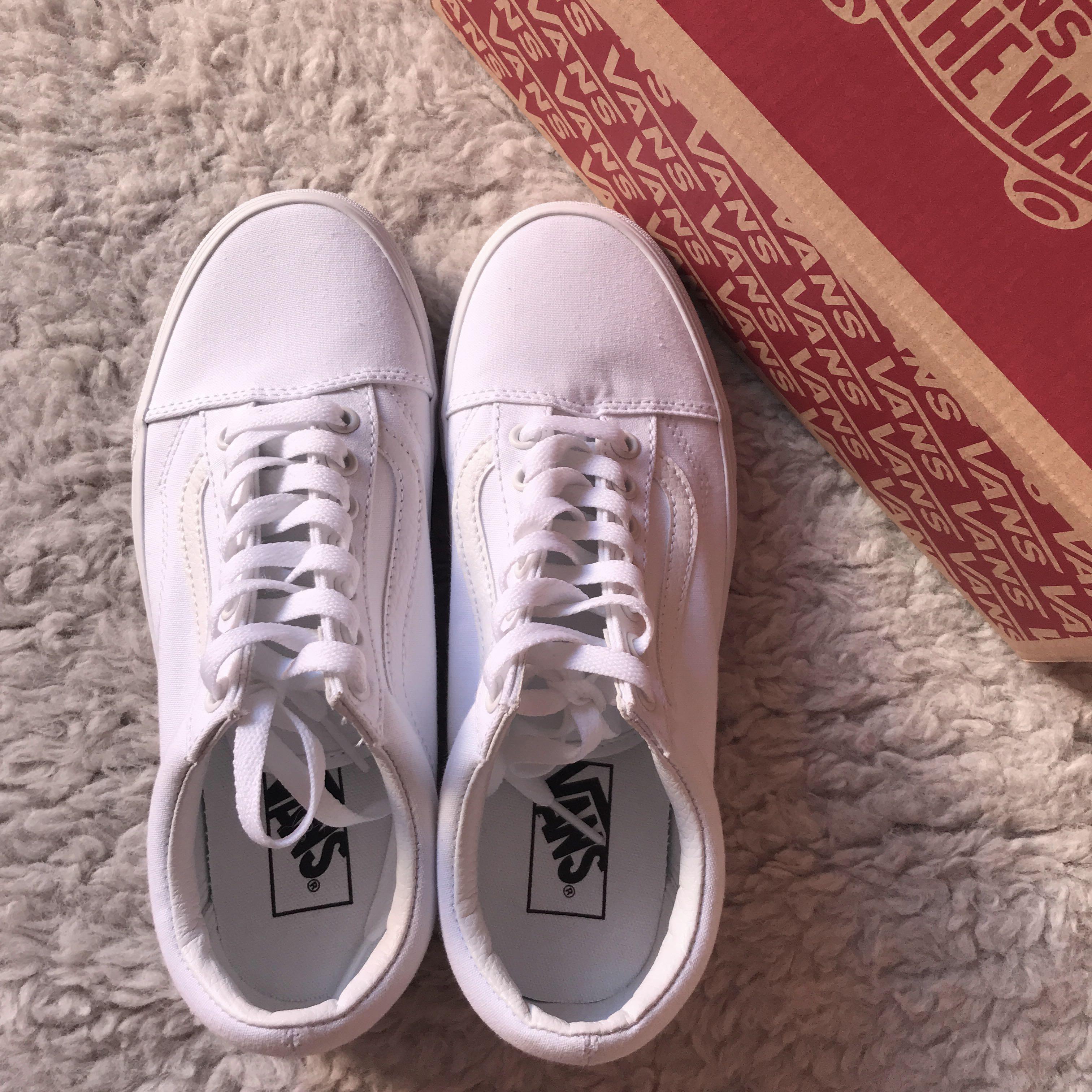 Vans Old Skool White Sepatu Vans Putih New Baru Canvas Original