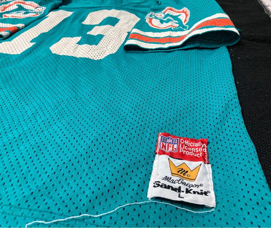 Vintage MacGregor Miami Dolphins Marino NFL football jersey sand-knit  medium 13