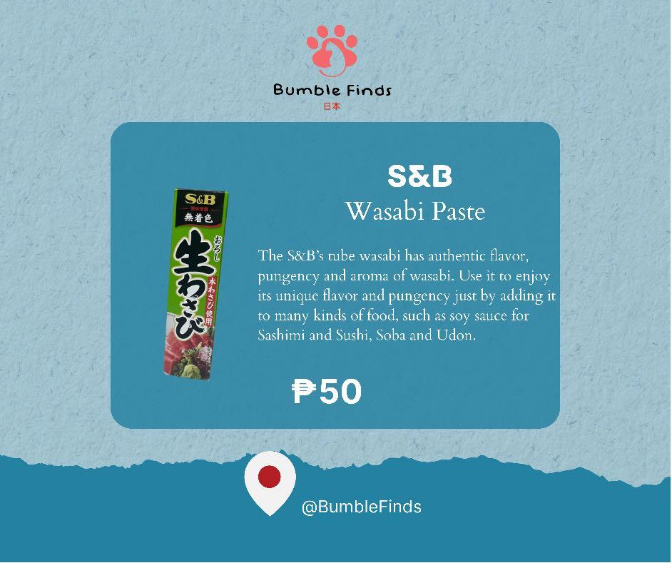 Wasabi paste (Category: Spice & Seasoning) located in Manila. Submitted by hammiedos (Listing ID 1114723577, Image 1). Description: Japan product🇯🇵 📌 Espanya, Sampaloc / tondo 🛵 MOD: MR SPEEDY / LALAMOVE / LBC via COD 💸 MOP: BANK TRANSFER OR GCASH 📩 MESSAGE ME FOR MORE INFO.