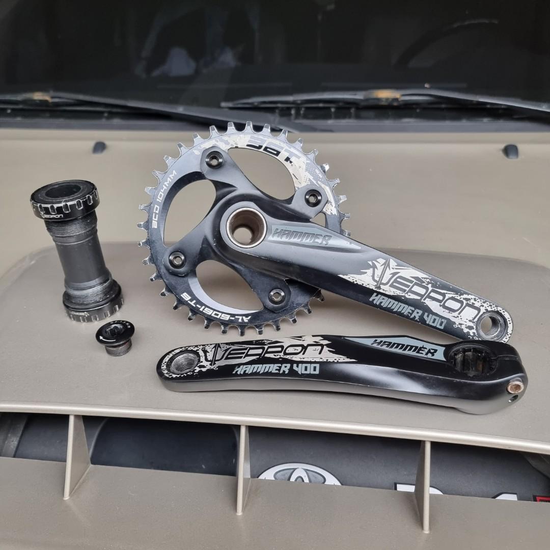 Weapon Hammer Crankset 36T 175mm, Sports Equipment, Bicycles & Parts