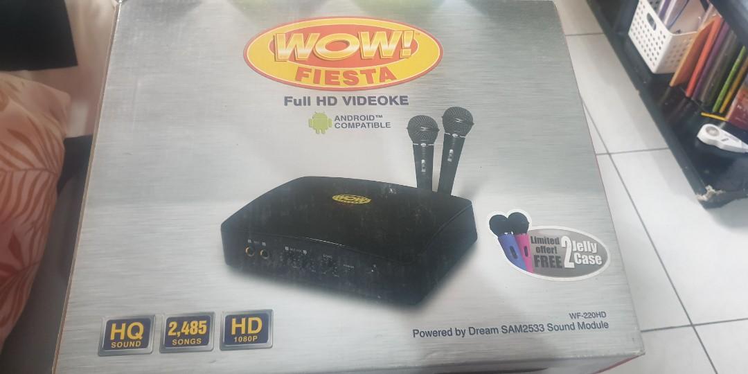 Wow Fiesta Full HD Videoke WF 220HD with FREE 2 WIRELESS MIC, TV & Home  Appliances, TV & Entertainment, Entertainment Systems & Smart Home Devices  on Carousell