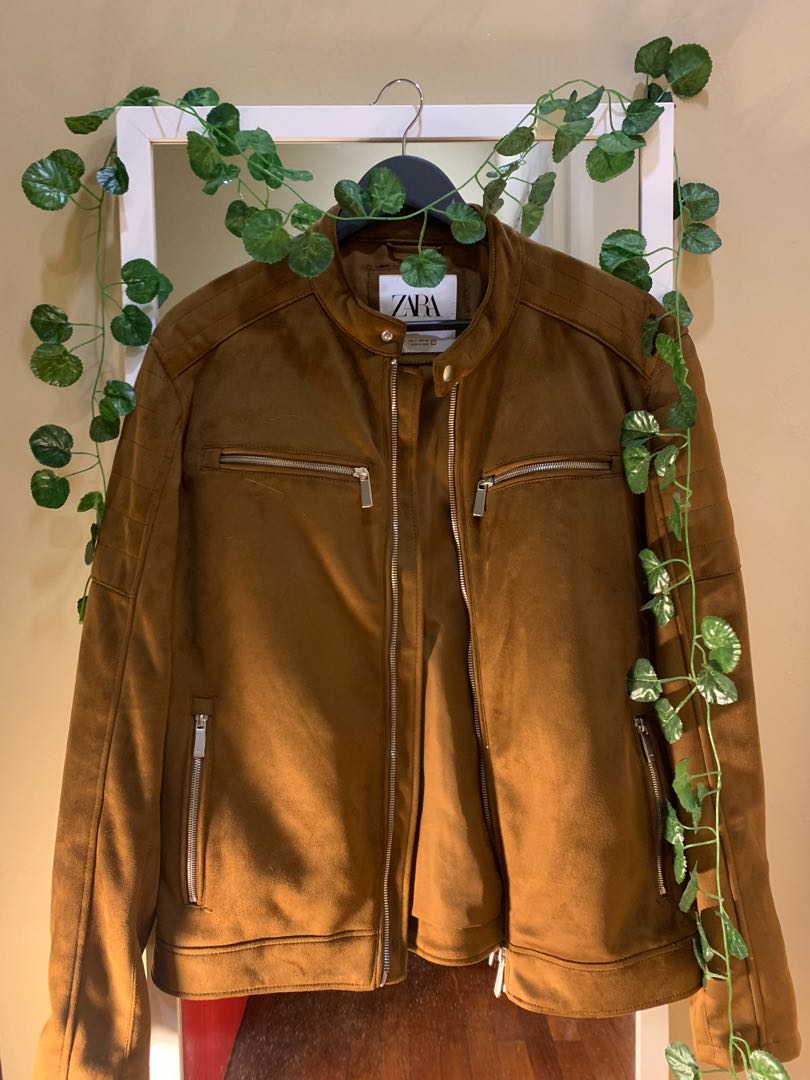 Zara biker shop jacket suede