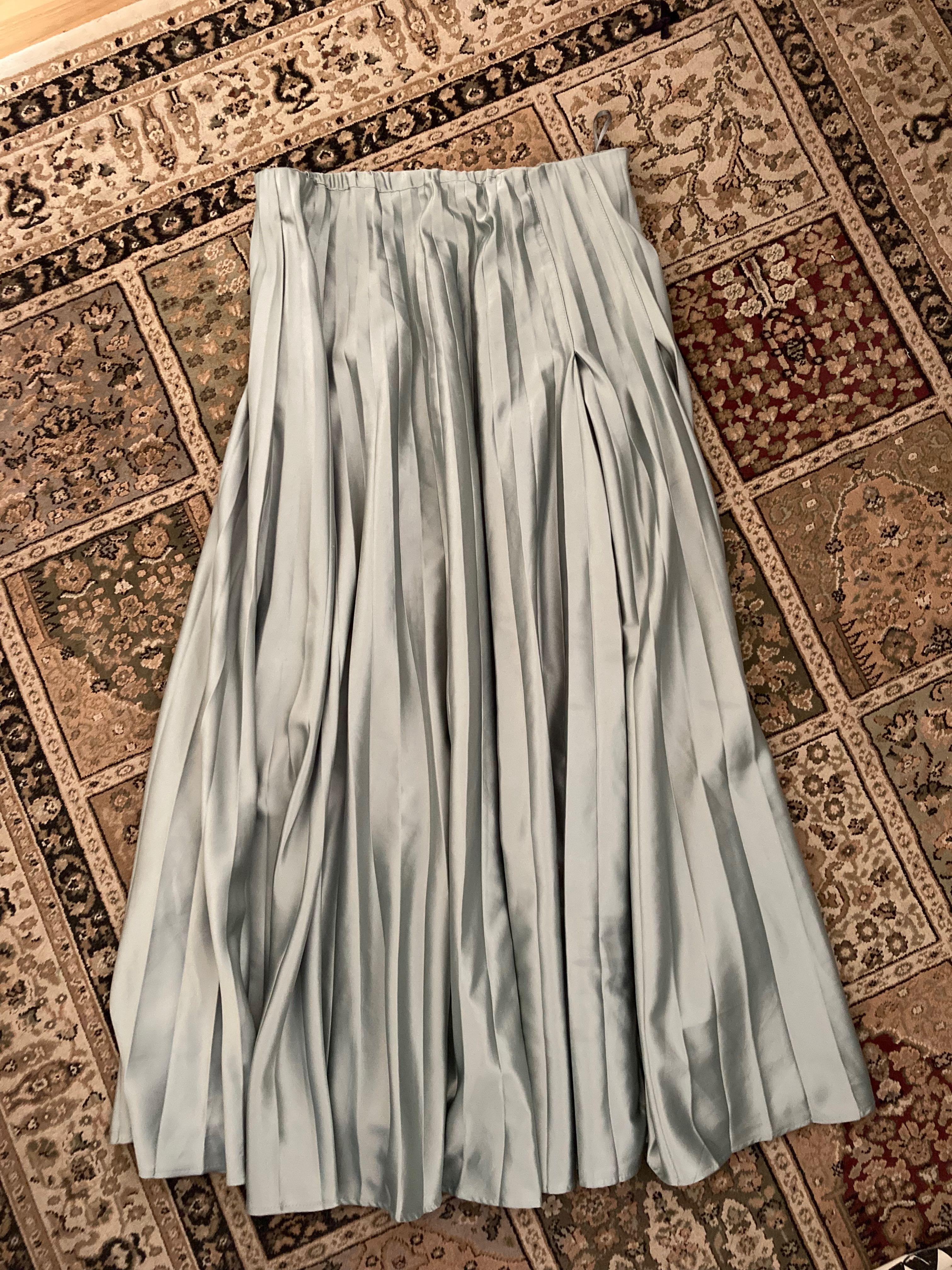 Zara Mint Green Pleated Skirt