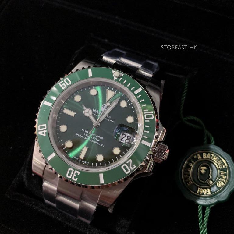 聖誕禮物a Bathing Ape Bapex Type 1 猿人綠水鬼手錶 名牌 手錶 Carousell