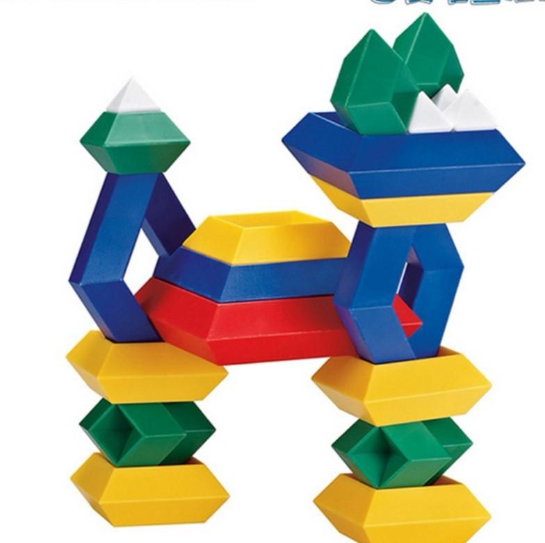 Gift Agirlgle Building Blocks Stacking Toys for Kids Stacker Toy 3D Puzzle Stem Toys Pyramid Speed Cube Creative Educational Toys for Kids Preschool