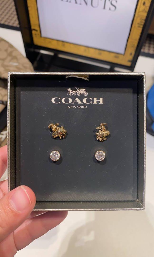 Authentic Coach Earrings, Luxury, Accessories on Carousell