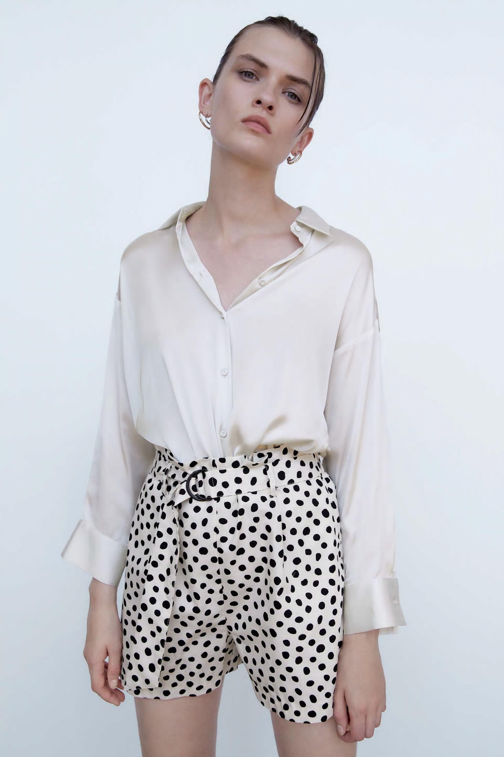 Zara polka dot shorts outlet
