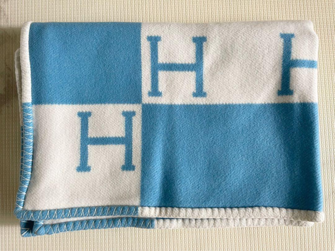 Hermes Avalon - Baby Blanket Bleu Blanc