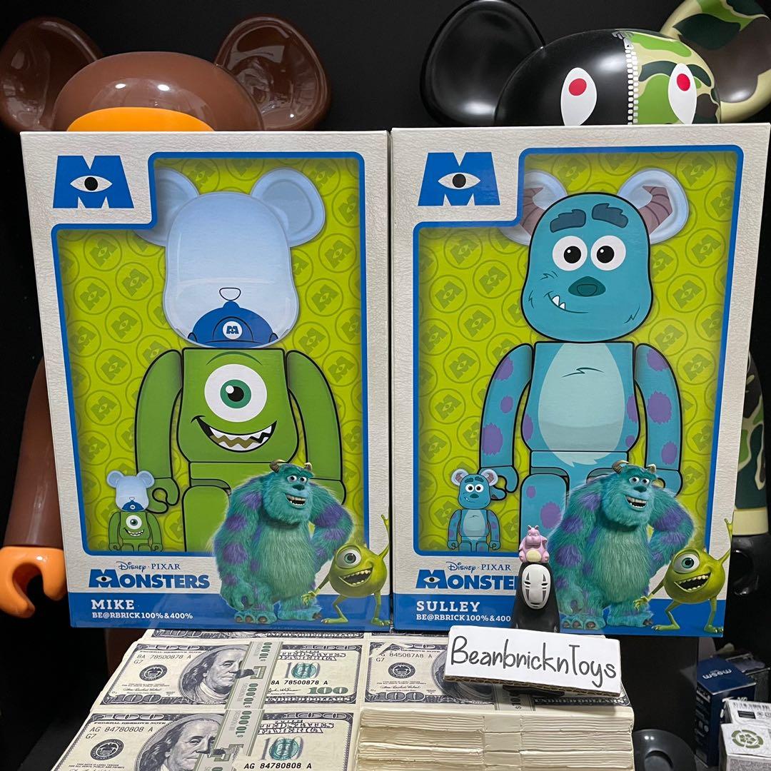 Brand new>> Sulley & Mike 100% + 400% bearbrick, 興趣及遊戲, 玩具