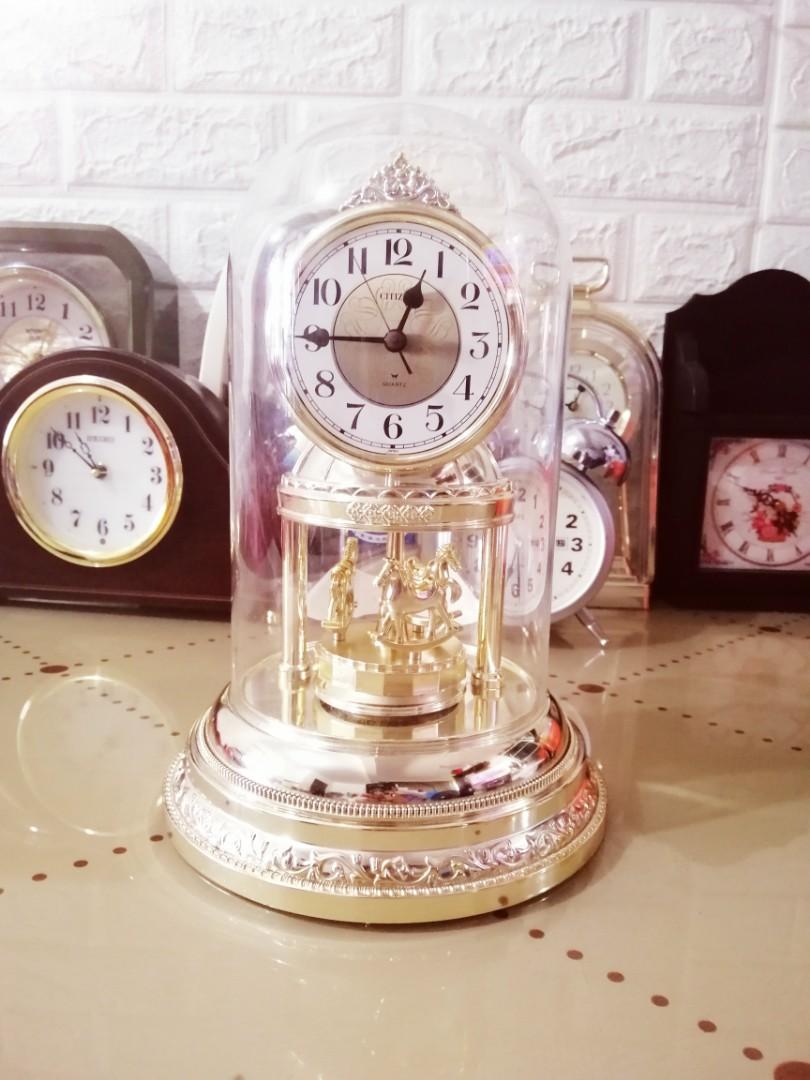 Citizen Vintage Glass Dome table clock, Furniture & Home Living, Home