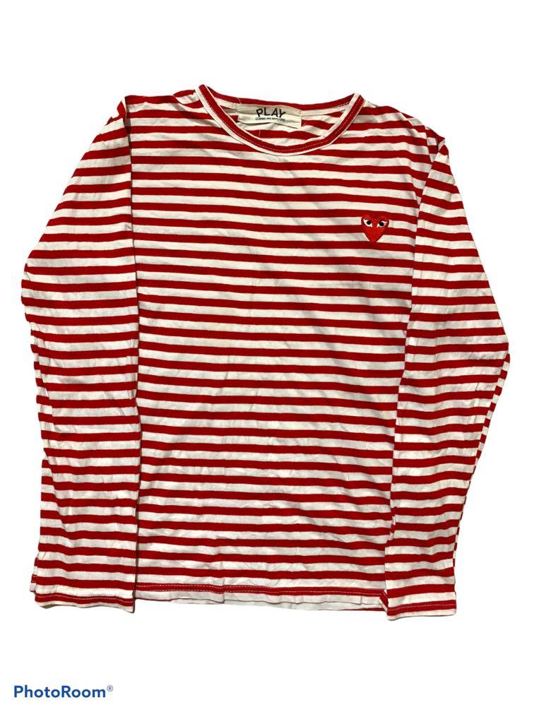 comme des garcons play cdg play stripe longsleeve made in japan shirt