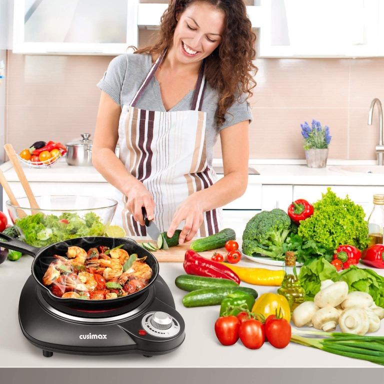 CUSIMAX Electric Infrared Burner, 1200W Single Ceramic Glass Hot Plates