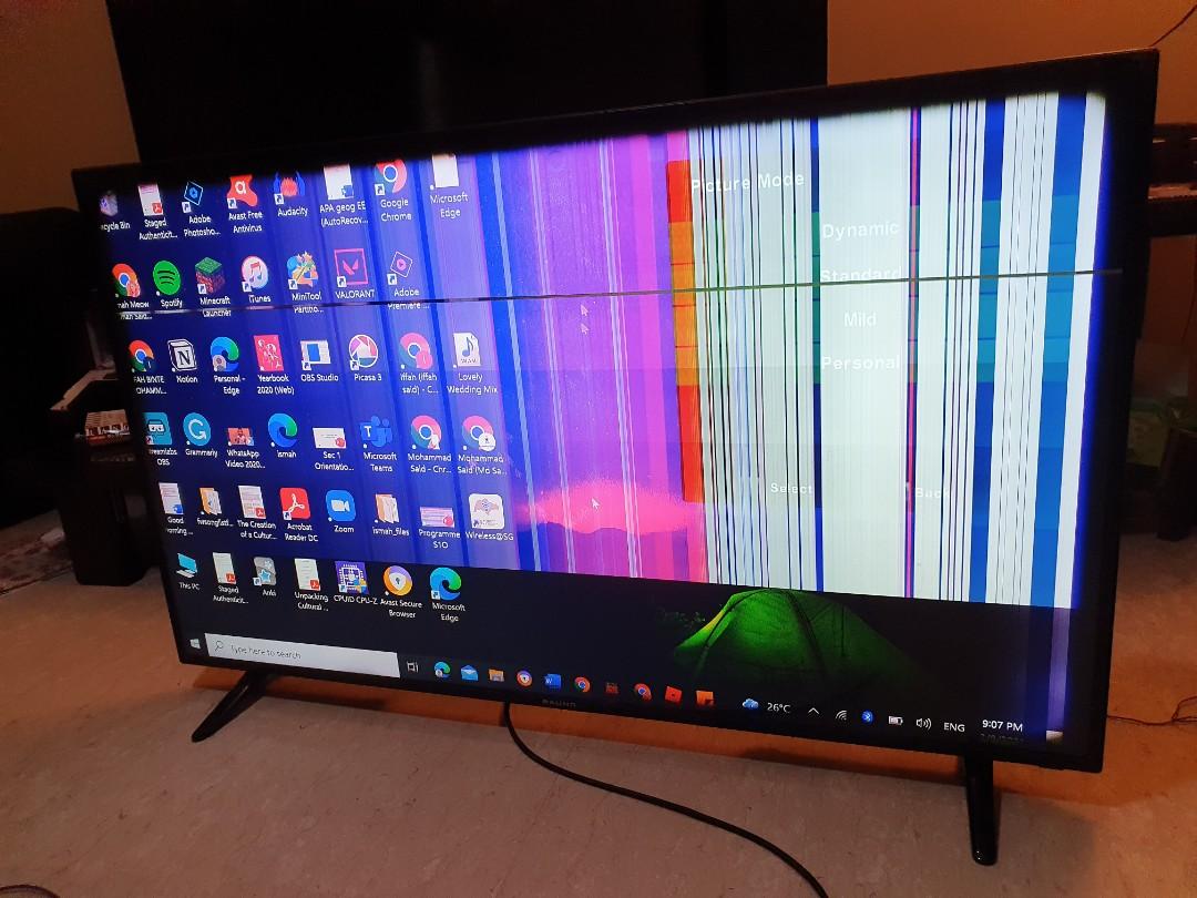 Faulty 55 inch 4K Bauhn TV, TV & Home Appliances, TV & Entertainment, TV on Carousell