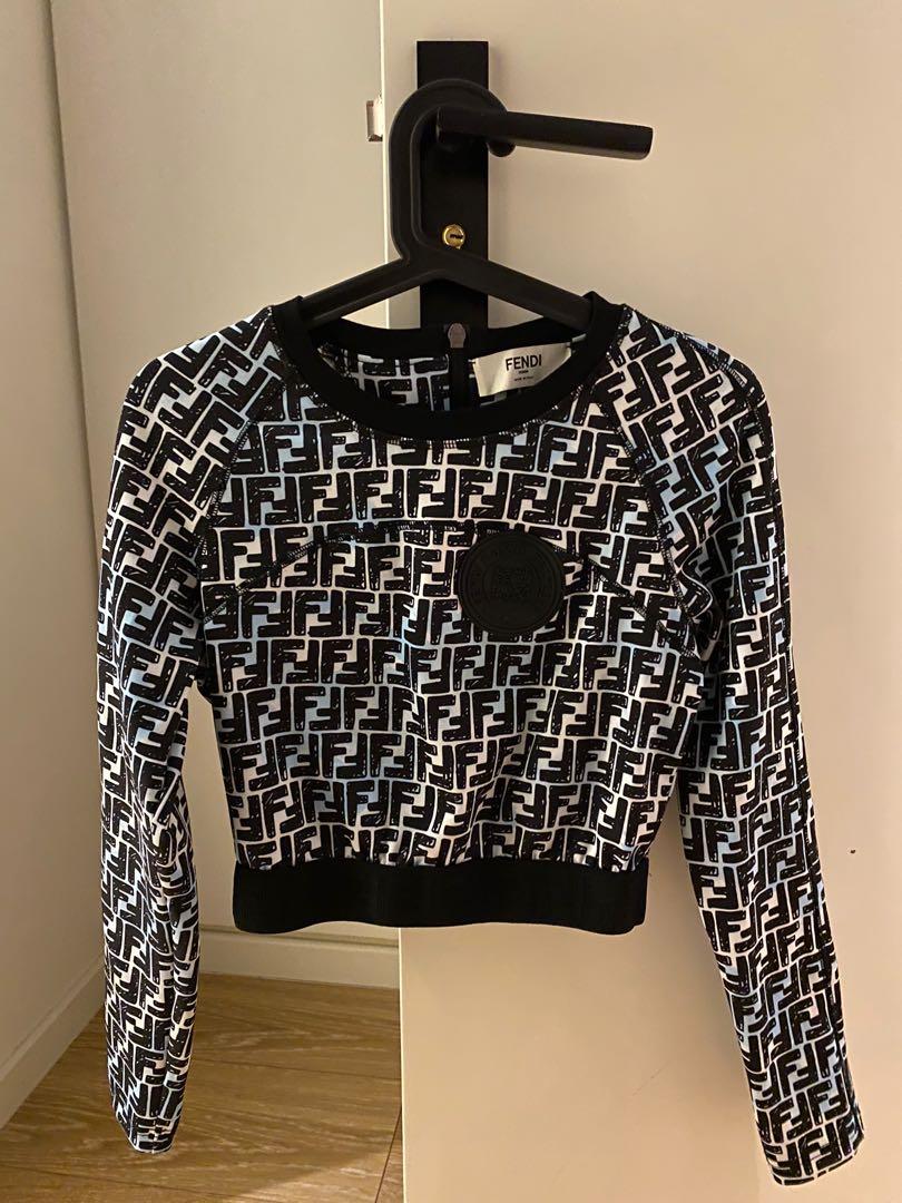 Fendi California Sky crop top, Women's Fashion, Tops, Longsleeves on  Carousell