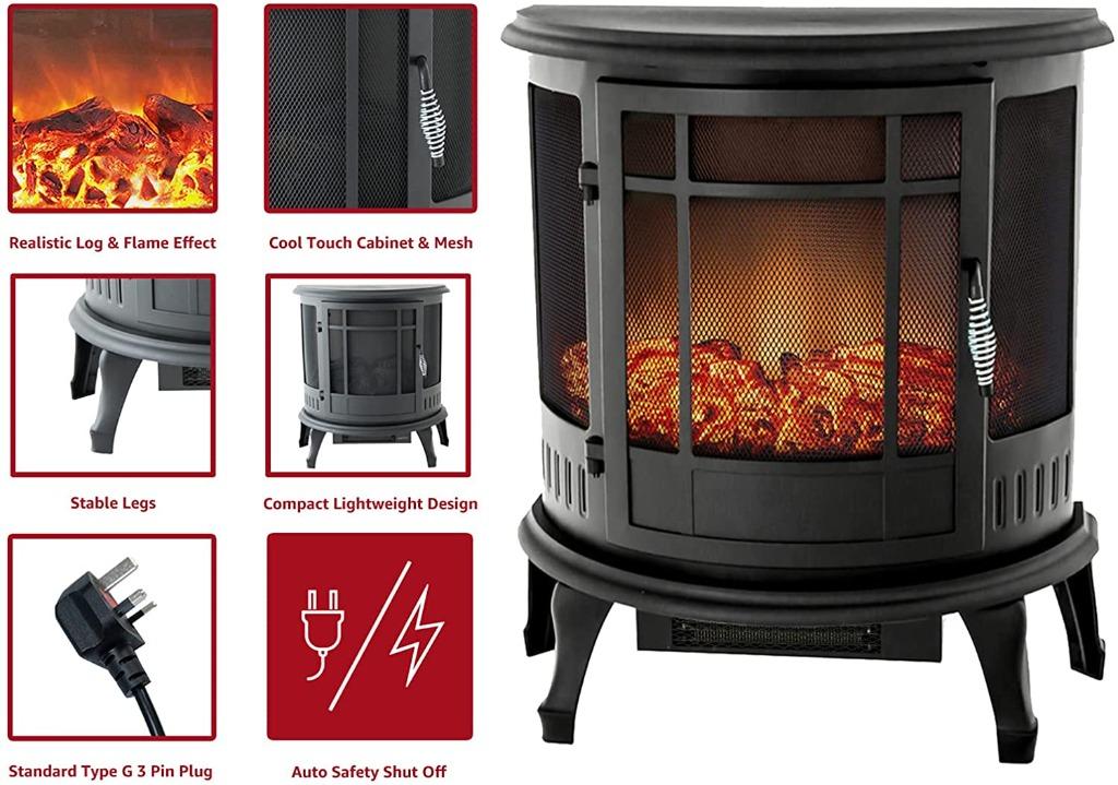 FLAMEu0026SHADE Electric Fireplace Stove for Indoor use, 63cm Portable  Freestanding Space Heater with Remote (DIMENSION: 65.3x36.1x63.3cm) [1384],  TV u0026 Home Appliances, Air Conditioners u0026 Heating on Carousell