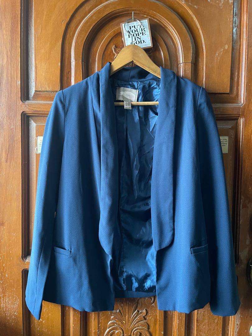 Forever 21 Navy Blue Blazer Women s Fashion Coats Jackets and Outerwear on Carousell